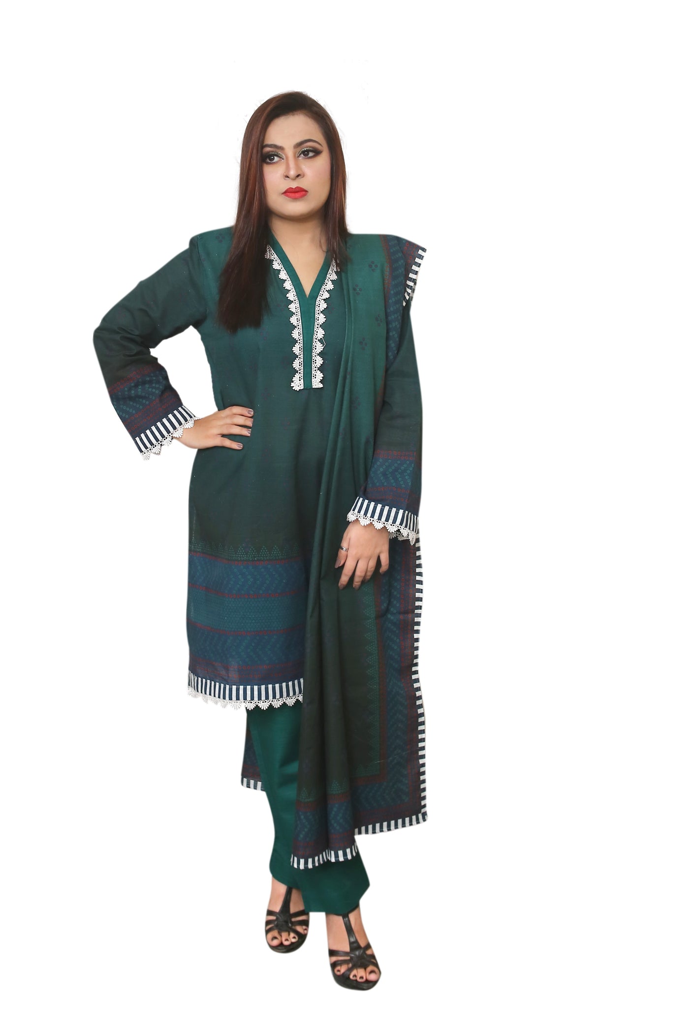 ZS Textile Salina Khaddar Printed Stitched 3 Piece Suit SKP5-001