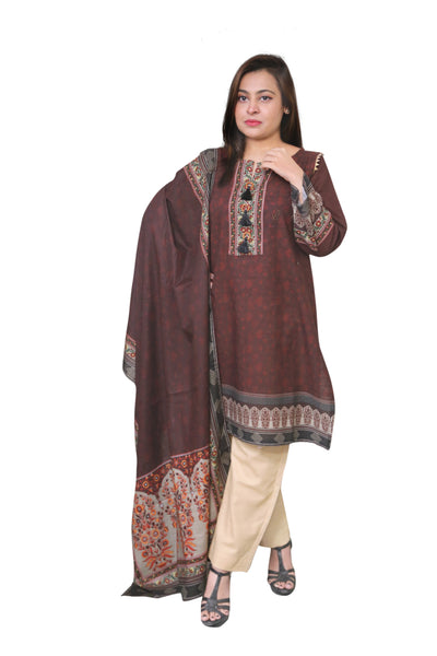 ZS Textile Salina Khaddar Printed Stitched 3 Piece Suit SKP5-003
