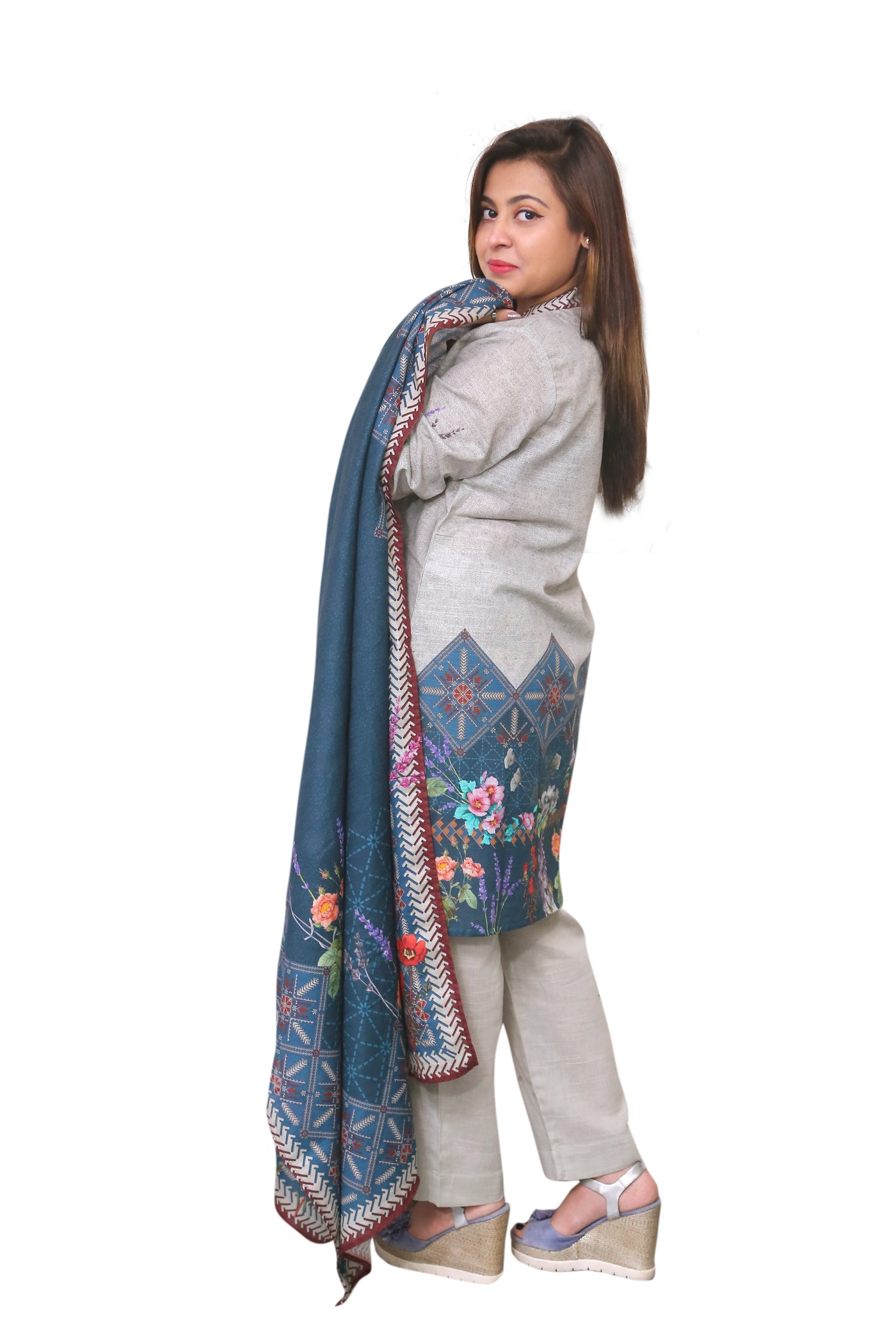 ZS Textile Salina Khaddar Printed Stitched 3 Piece Suit SKP5-004
