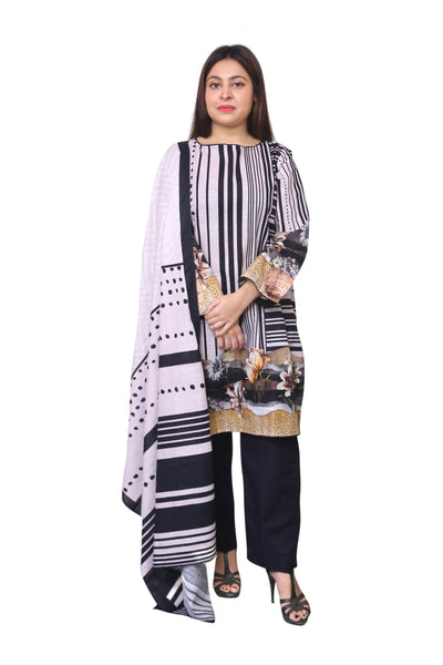 ZS Textile Salina Khaddar Printed Stitched 3 Piece Suit SKP5-006