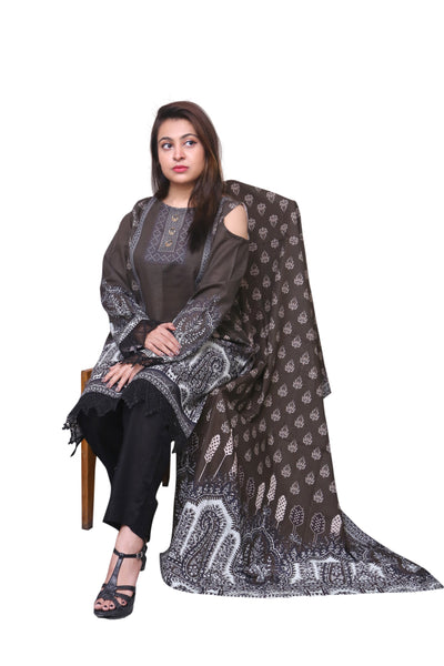 ZS Textile Salina Khaddar Printed Stitched 3 Piece Suit SKP5-012