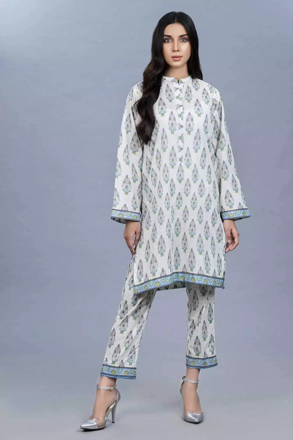 Gul Ahmed 1PC Unstitched Lacquer Printed Lawn Fabric SL-888-B