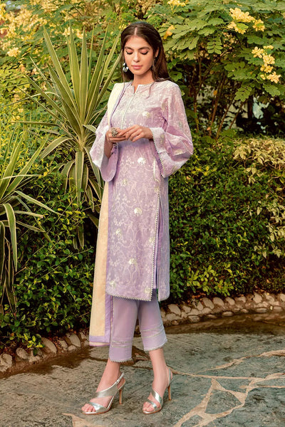 Gul Ahmed 3PC Unstitched Lacquer Printed Swill Voile Suit With Printed Dupatta SP-20