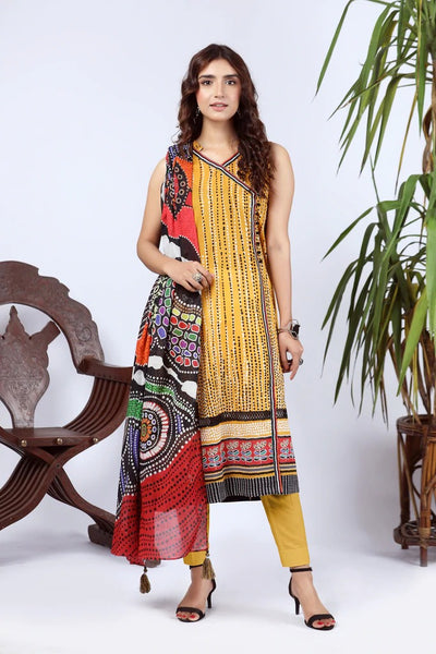 Lakhany 3 Piece Unstitched Summer Printed Lawn Suit - SPL-2243