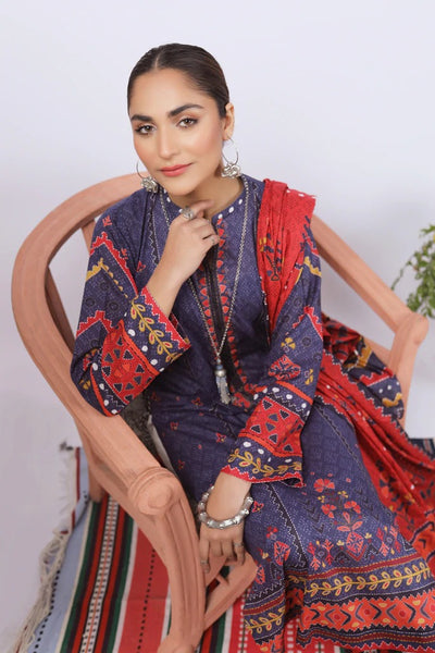 Lakhany 3 Piece Unstitched Summer Printed Lawn Suit - SPL-2245