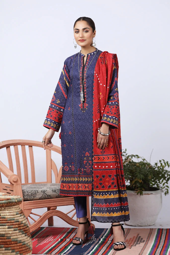 Lakhany 3 Piece Unstitched Summer Printed Lawn Suit - SPL-2245