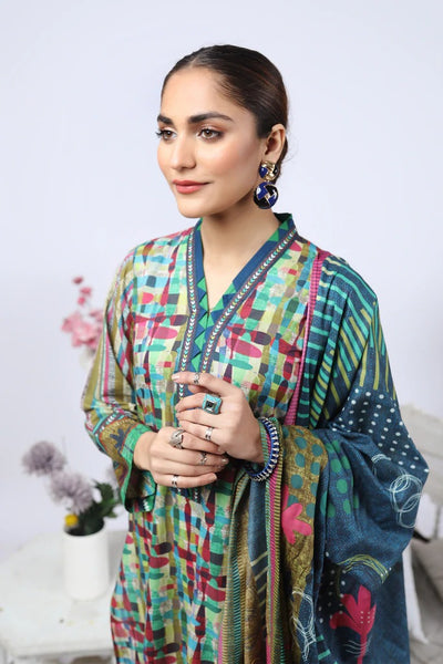 Lakhany 3 Piece Unstitched Summer Printed Lawn Suit - SPL-2246