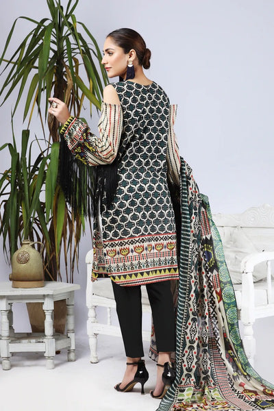 Lakhany 3 Piece Unstitched Summer Printed Lawn Suit - SPL-2247