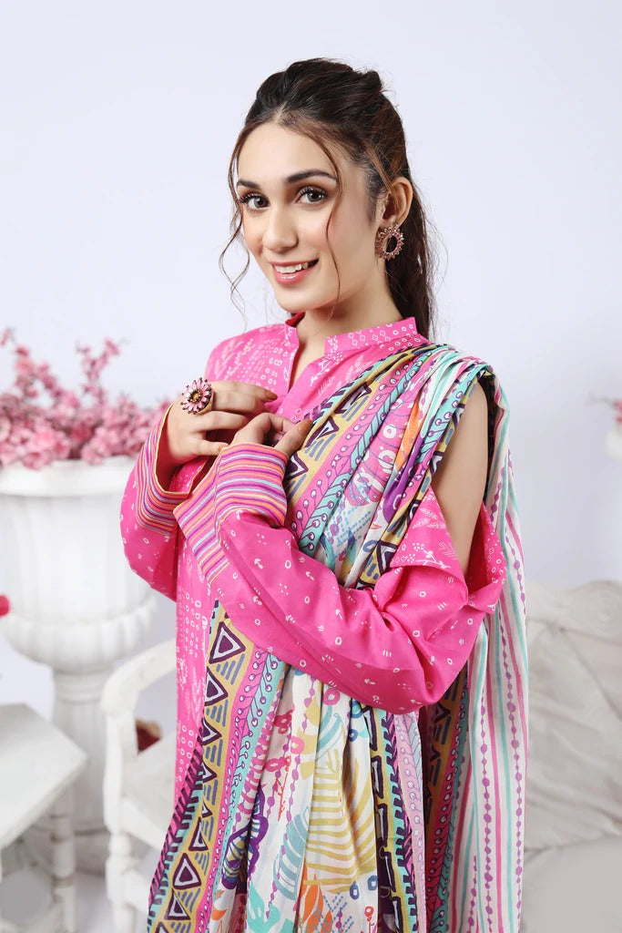 Lakhany 2 Piece Unstitched Summer Printed Lawn Suit - SPT-2264