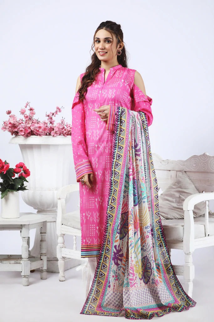 Lakhany 2 Piece Unstitched Summer Printed Lawn Suit - SPT-2264