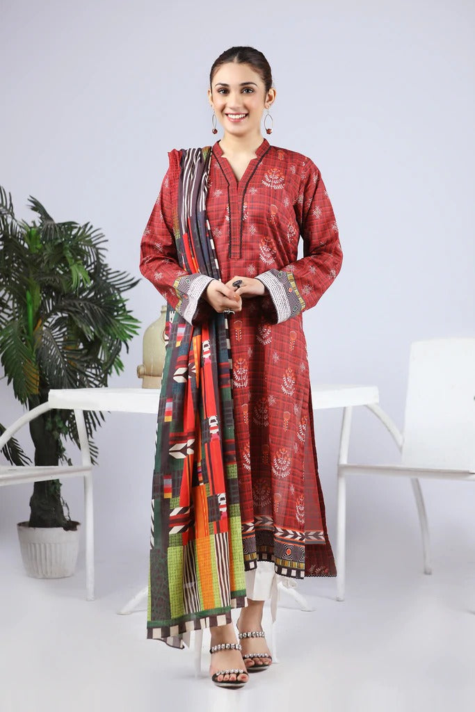 Lakhany 2 Piece Unstitched Summer Printed Lawn Suit - SPT-2270