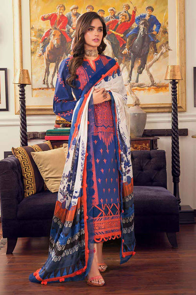 Gul Ahmed 3PC Tissue Silk Dupatta With Unstitched Lawn Suit SSM-22002