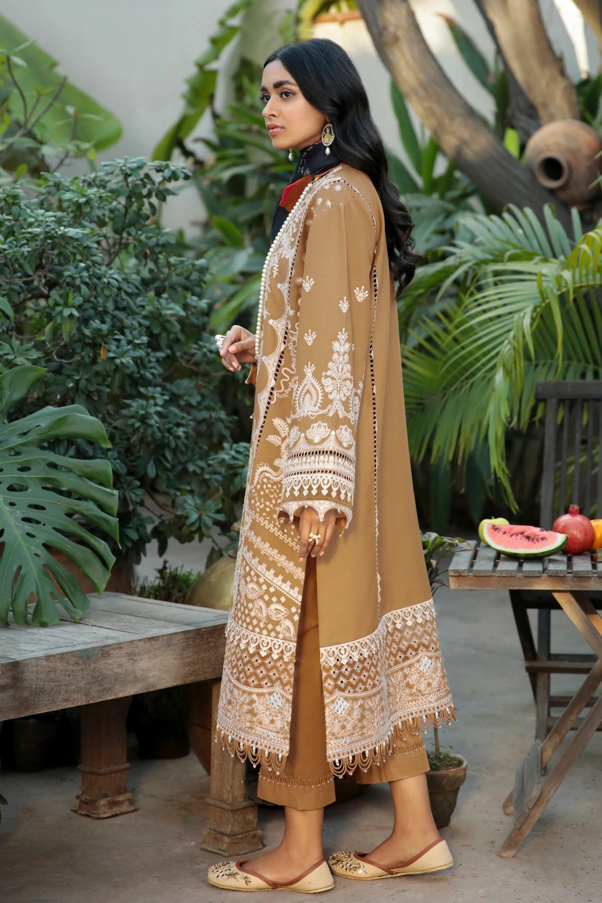 Baroque 3 Piece Unstitched Embroidered Swiss Voile Suit - SV08-D-04