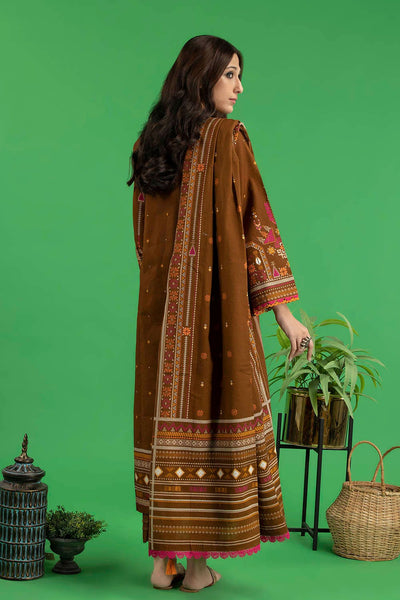 Gul Ahmed 2PC Corduroy Unstitched Shirt With Cotton Net Dupatta TCD-22001