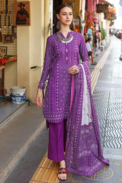 Gul Ahmed 2PC Unstitched Lacquer Printed Lawn Suit TL-22029 A