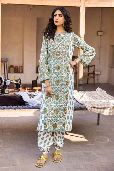 Gul Ahmed 2PC Lawn Unstitched Printed Shirt Trousers Suit TL-32025 A