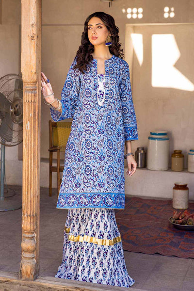 Gul Ahmed 2PC Lawn Unstitched Printed Shirt Trousers Suit TL-32026 A