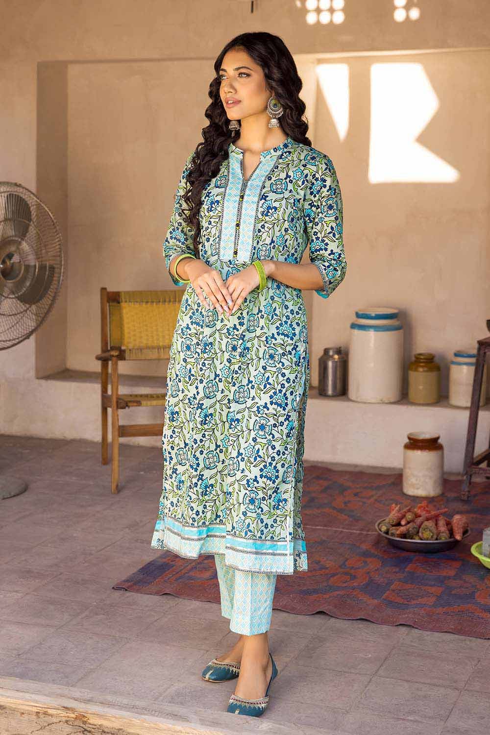 Gul Ahmed 2PC Lawn Unstitched Printed Shirt Trousers Suit TL-32027 B