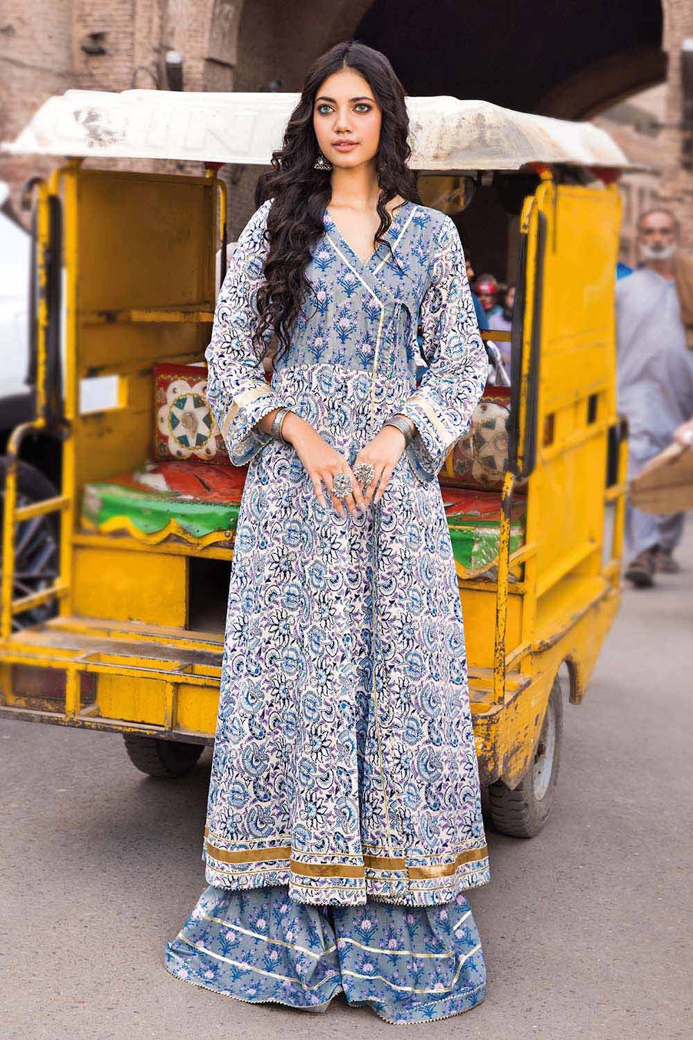 Gul Ahmed 2PC Lawn Unstitched Printed Shirt Trousers Suit TL-32028 B