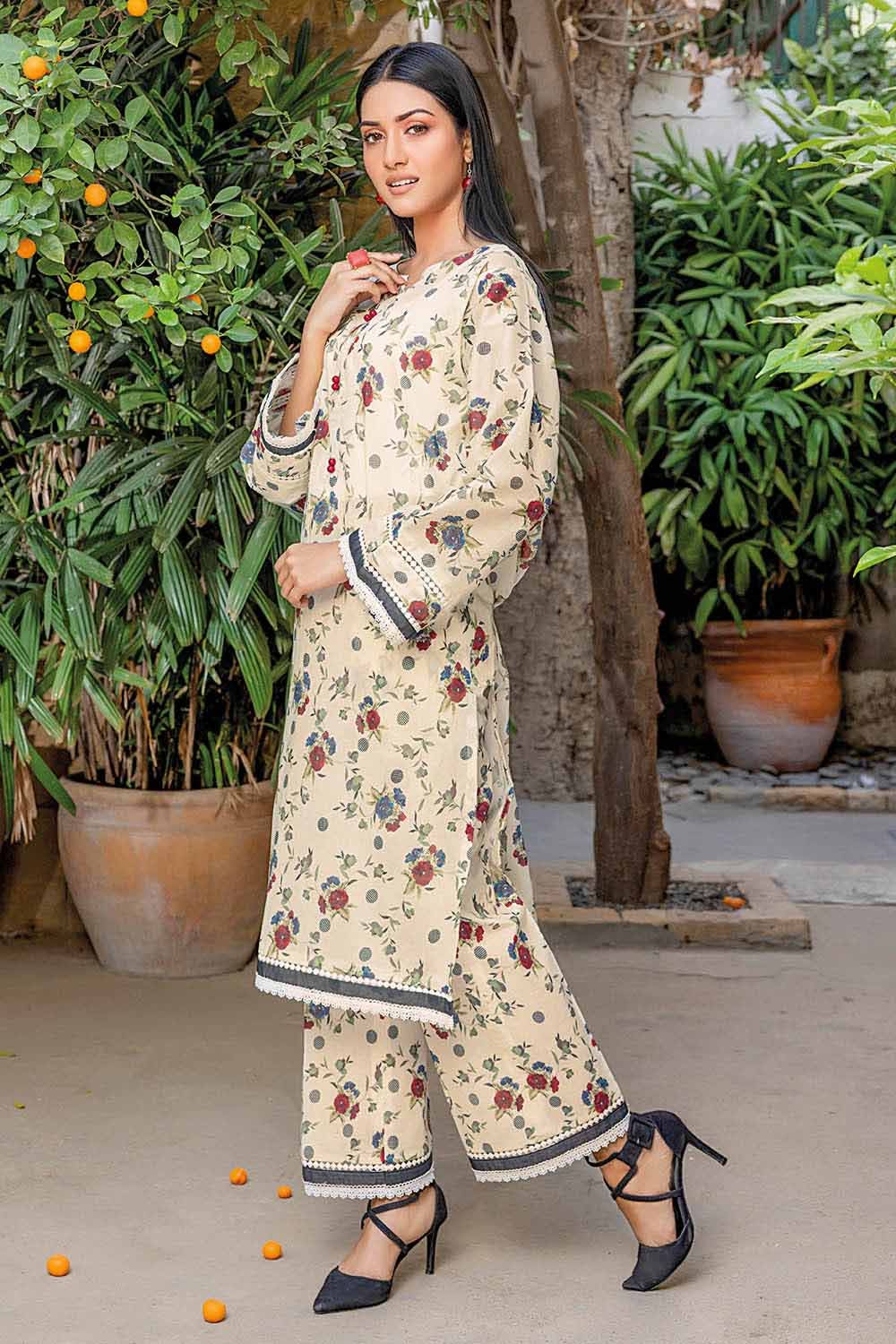Gul Ahmed 2PC Lawn Unstitched Digital Printed Suit TL-32052