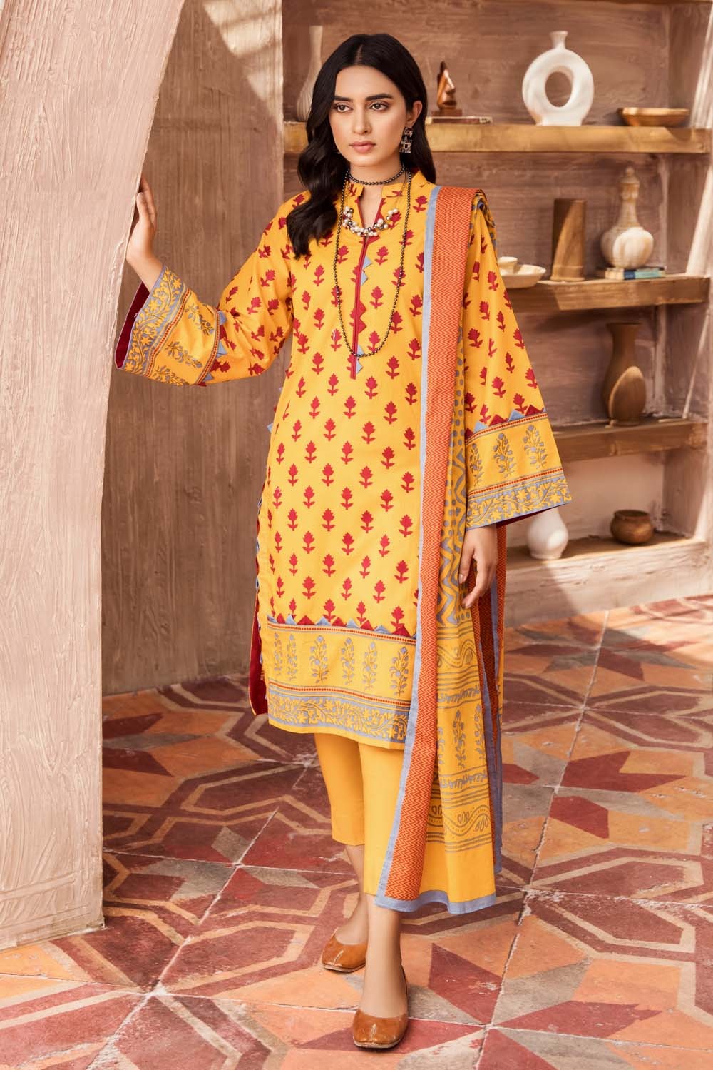 Gul Ahmed 2 Piece Unstitched Lawn Printed Suit TL-337-A