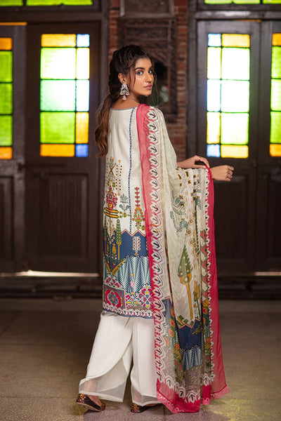 Rang Rasiya 3 Piece Stitched Embroidered digitally printed Suit D-643 Tricot