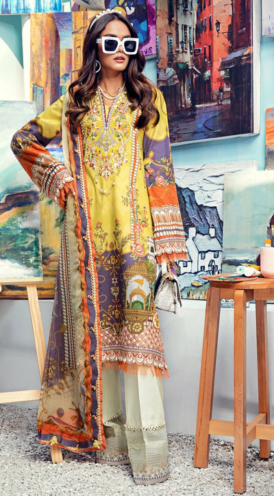 Anaya By Kiran Chaudhry 3 Piece Unstitched Lawn Suit - VL21-03-A-JESSICA