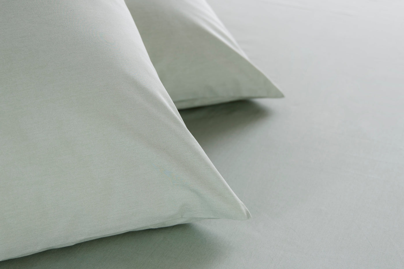 Vantona Hotel Collection Plain Dye Fitted Sheet & Pillowcase Pair 200TC - Sage (Sold Separately)
