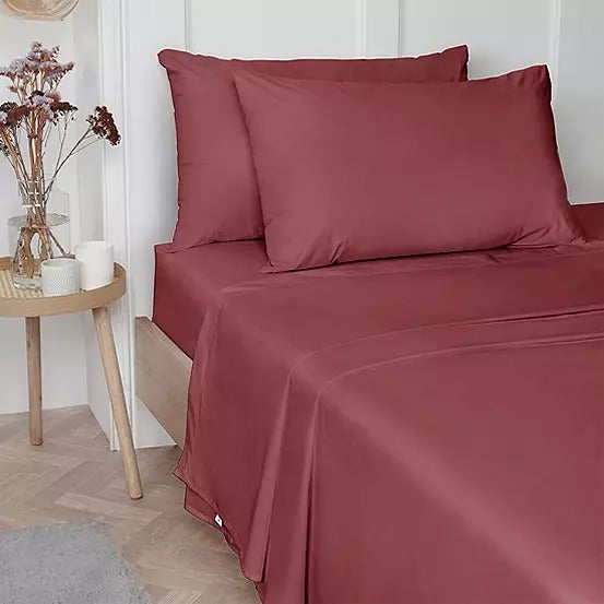 100% Luxury Cotton Plain Dyed Flat Sheets - Vantona Home Sheeting