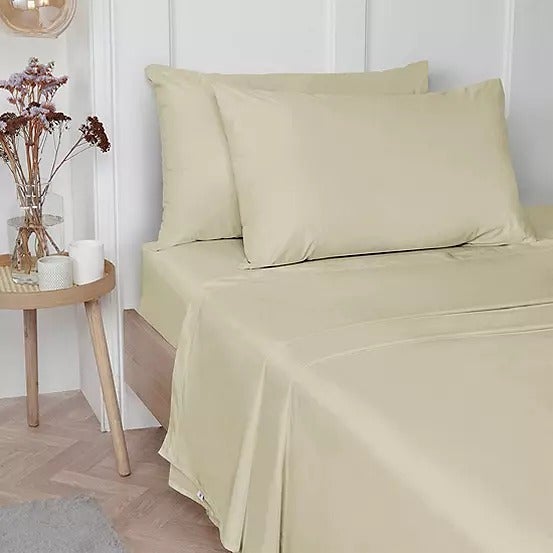100% Luxury Cotton Plain Dyed Fitted Sheets - Vantona Home Sheeting