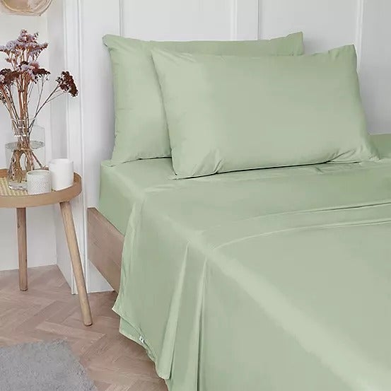 100% Luxury Cotton Plain Dyed Fitted Sheets - Vantona Home Sheeting