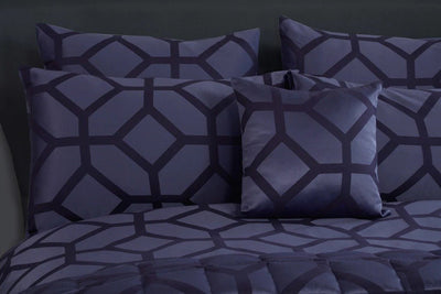 Vantona Seville Jacquard bedding Set - Navy