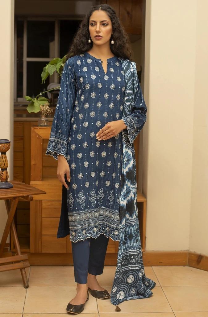 Ready To Wear Lakhany 3 Piece Embroidered Cottel Suit LSM-2490