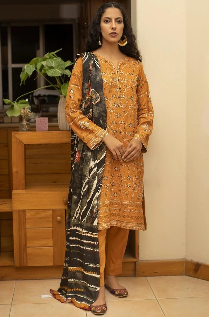 Ready To Wear Lakhany 3 Piece Embroidered Cottel Suit LSM-2491