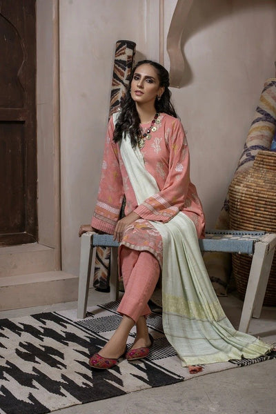 Ready To Wear Lakhany 03 Piece Embroidered Fancy Slub Suit LSM-2563