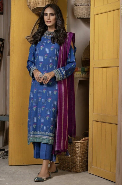 Ready To Wear Lakhany 03 Piece Embroidered Fancy Slub Suit LSM-2569