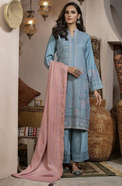 Ready To Wear Lakhany 03 Piece Embroidered Fancy Slub Suit LSM-2571