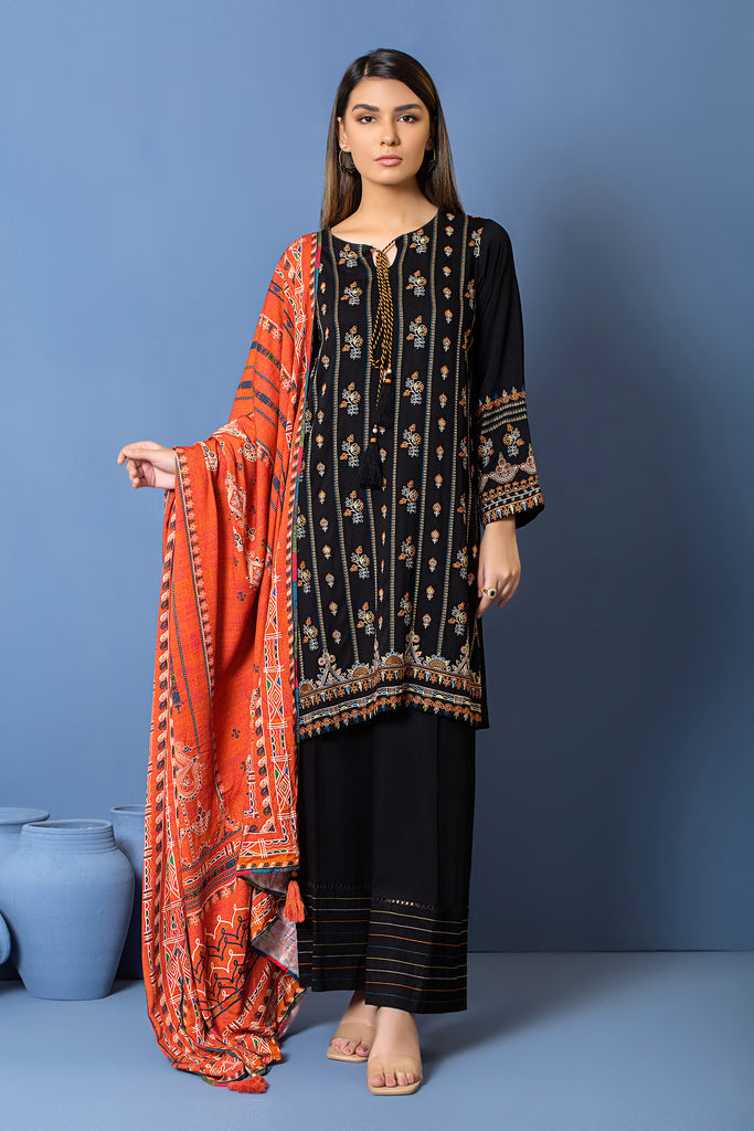 Lakhany 3 Piece Unstitched Embroidered Suit WEC-EA-0384
