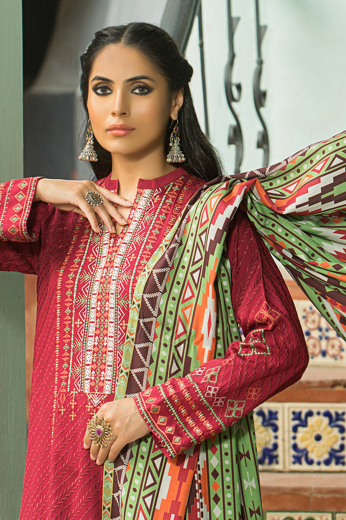 Lakhany 3 Piece Unstitched Embroidered Suit WEC-SA-0133