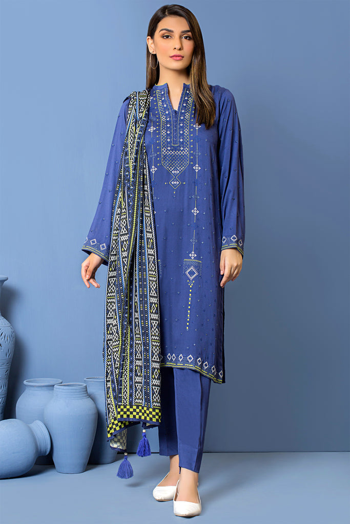 Lakhany 3 Piece Unstitched Embroidered Suit WEC-SR-0051