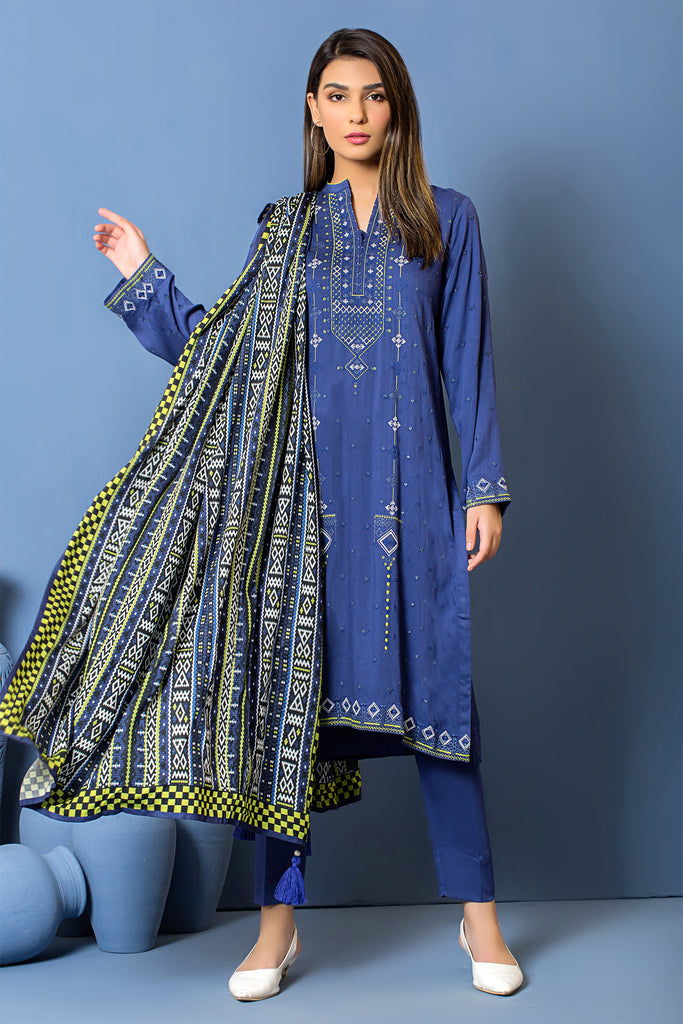 Lakhany 3 Piece Unstitched Embroidered Suit WEC-SR-0051