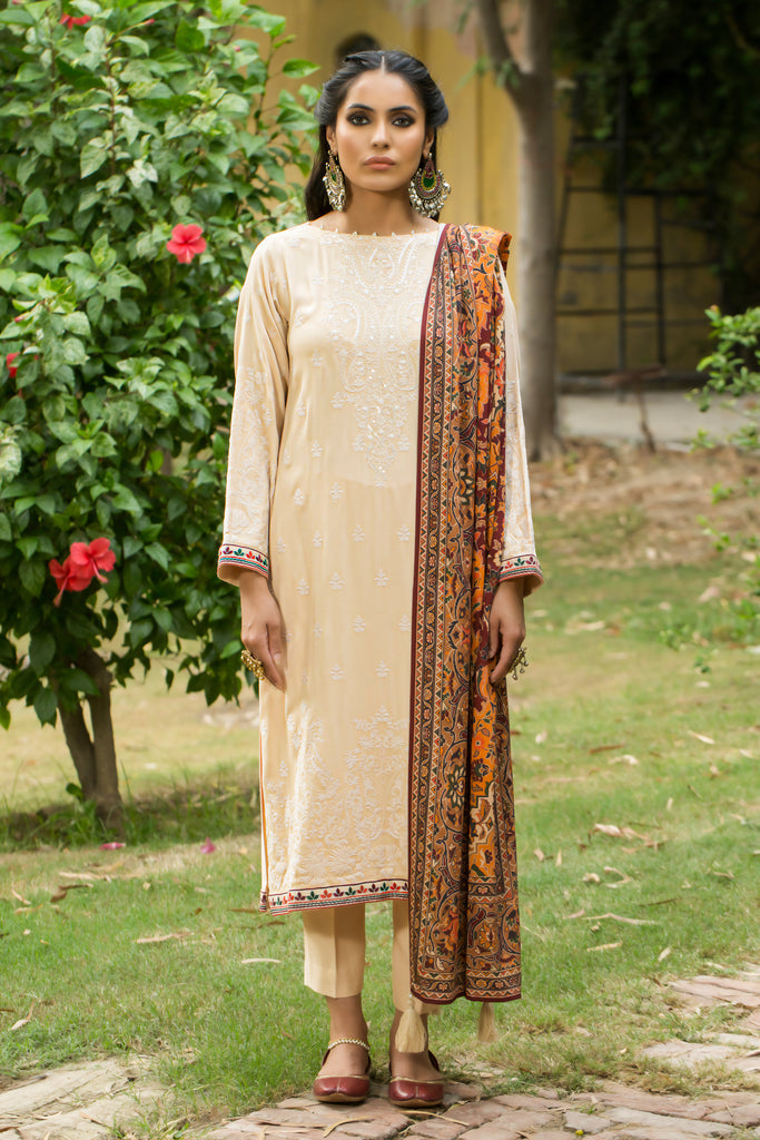 Lakhany 3 Piece Unstitched Embroidered Suit WEC-SR-0052
