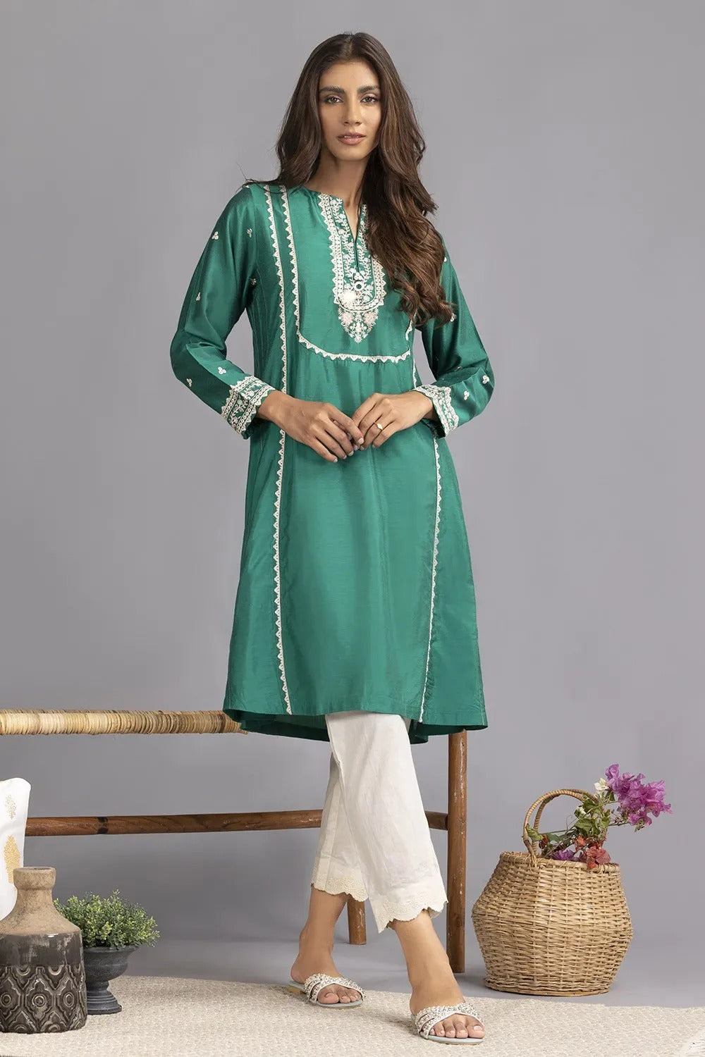 Gul Ahmed 01 Piece Stitched Day To Day Embroidered Shirt WGK-FFS-DE-691