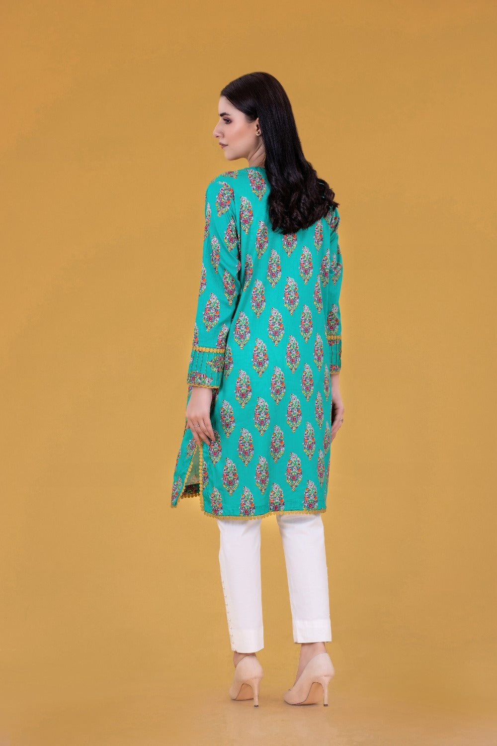 Gul Ahmed Ready To Wear Cambric Digital Printed Embroidered Shirt WGK-LWS-PE-246