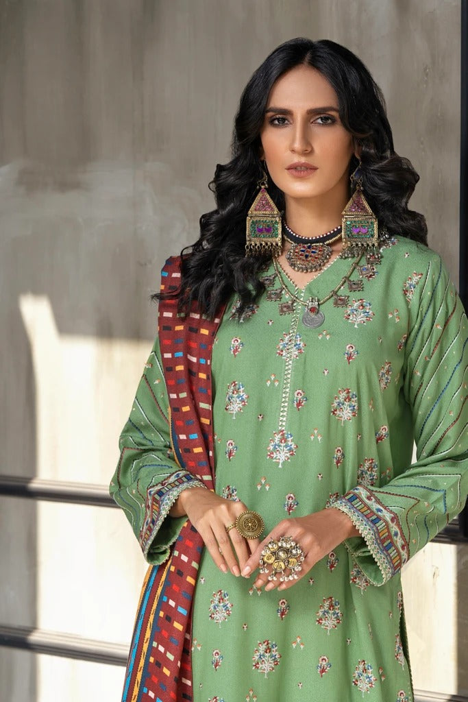 Lakhany 3 Piece Unstitched Embroidered Karandi Suit WKC-7021