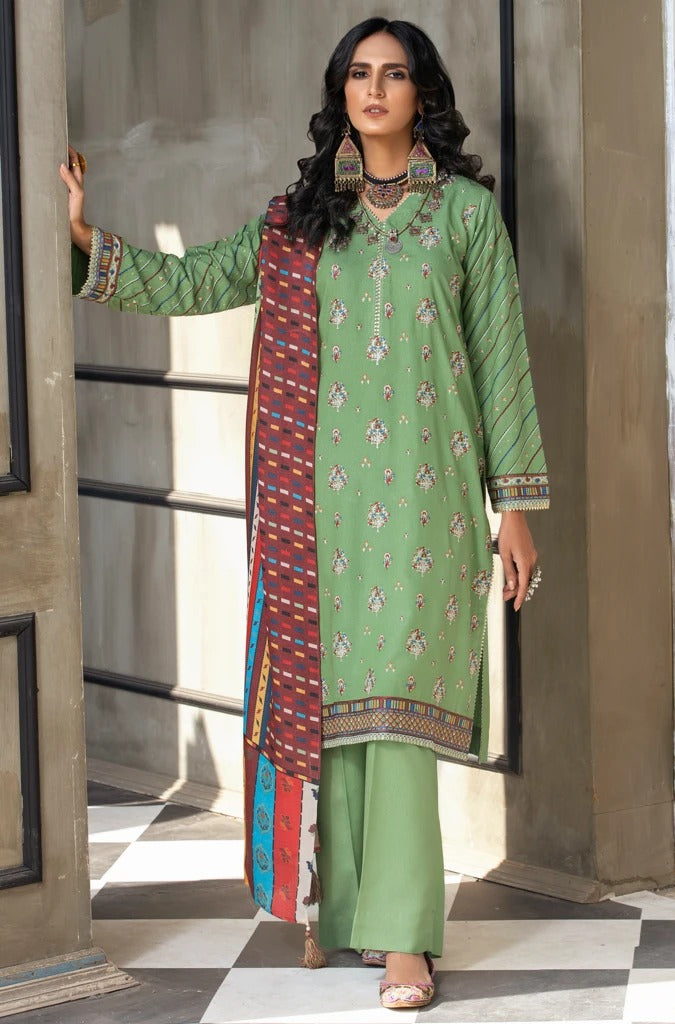 Lakhany 3 Piece Unstitched Embroidered Karandi Suit WKC-7021