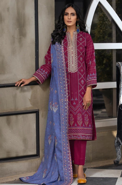 Lakhany 3 Piece Unstitched Embroidered Karandi Suit WKE-7016