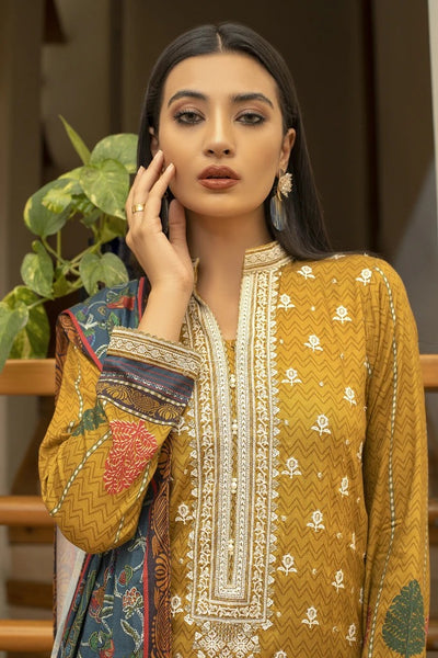 Lakhany 3 Piece Unstitched Embroidered Cottel Suit WLC-5032