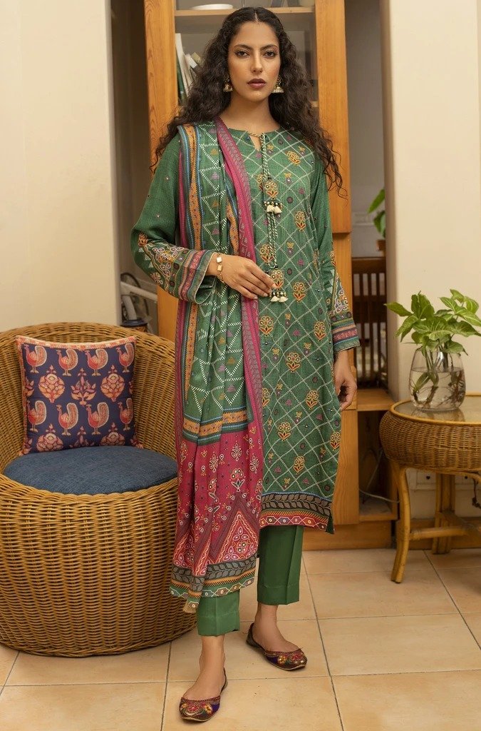 Ready To Wear Lakhany 3 Piece Embroidered Cottel Suit LSM-2484