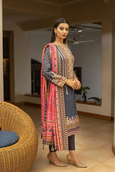 Ready To Wear Lakhany 3 Piece Embroidered Cottel Suit LSM-2487
